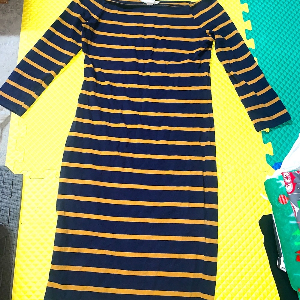 Off the shoulder striped dress